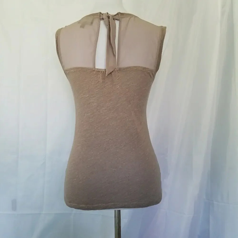 CYNTHIA ROWLEY THE BACK COUNTS GRAY TANK XS